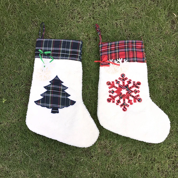 
Wholesale Christmas Gift Filler Pet Stocking Custom Large Sock Monogram Dog Paw Christmas Stocking 