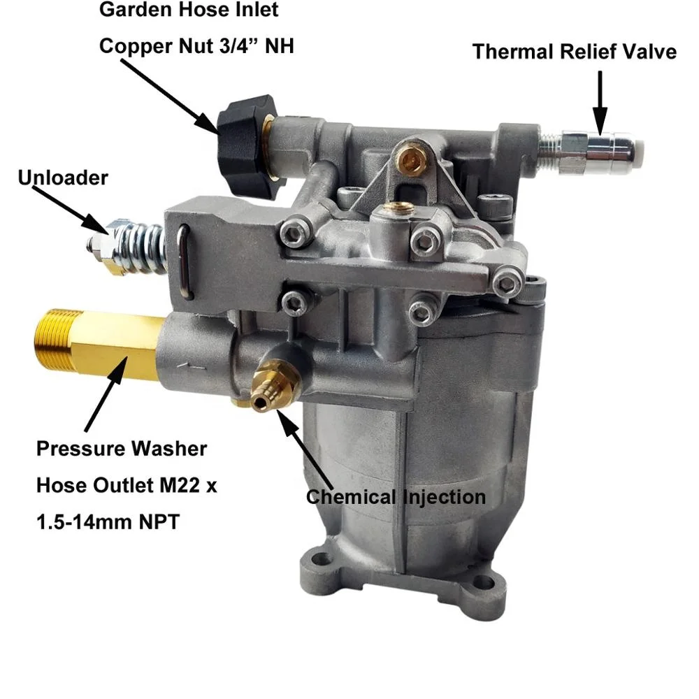 
Power Pump for High Pressure Washer cleaner 2800 PSI Horizontal Aluminium Pump 3/4