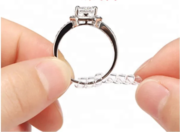 Jewelry Tools Assorted Sizes Transparent Plastic Customized Silicone Ring Adjuster Sizer for Loose
