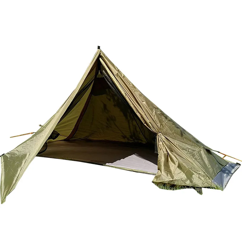 
Easy set up teepee trekking pole tent ultralight for fishing hiking camping 