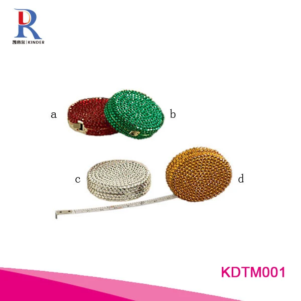 Популярная Выдвижная мерная лента со стразами