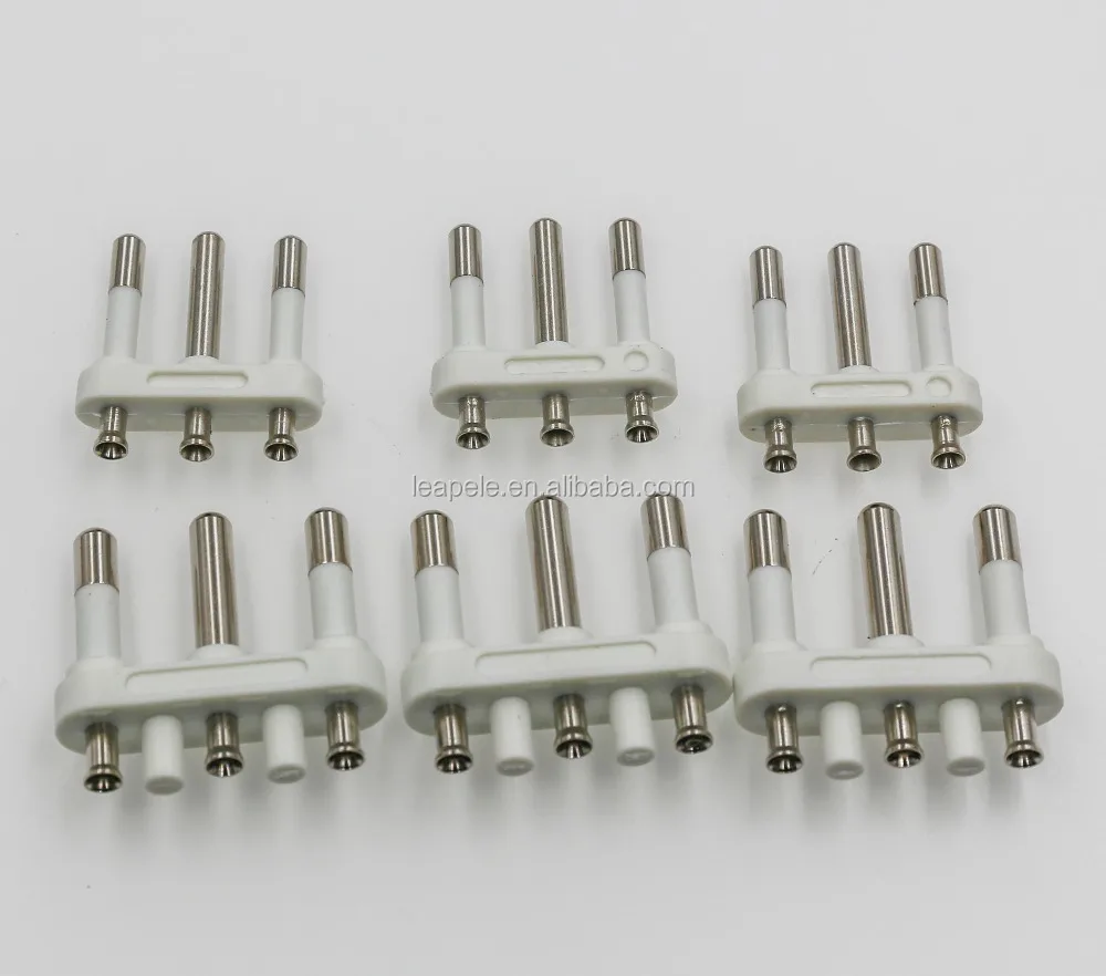 LPI-01 italy plug insert 5.0MM 16A 3-pin,3-pole,3-prong Semi-insulated for adapter