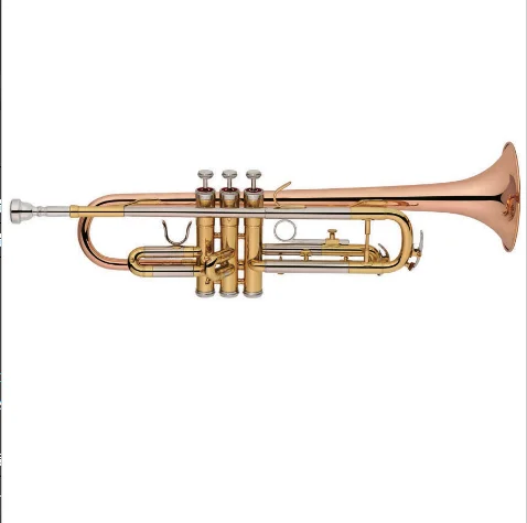 Best Selling Wind Instrument Rosebrass Bell Trumpet for Sale, Intermediate Bb Trumpet with Case