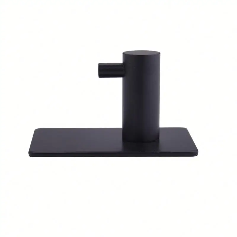 
Matte Black Towel Hook Stainless Steel Bathroom Rustproof Clothes Towel Coat Hook Wall Mounted Square Kitchen Heavy Duty Hook 