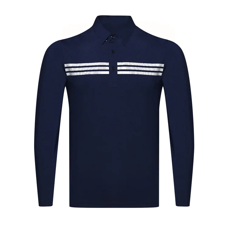 Wholesale Long Sleeve Winter Clothes customized logo Golf Men Shirt  for autumn and winter golf wear