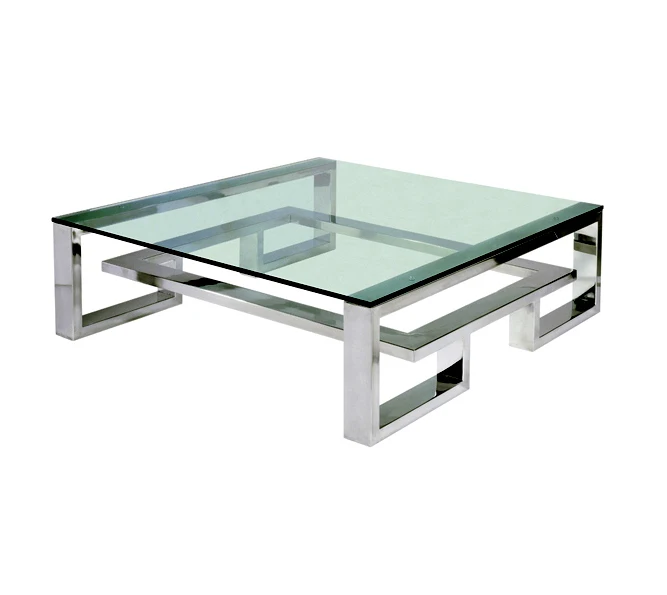 
Modern style coffee table with glass top CC-4100 