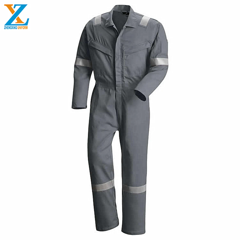 One Piece Jacket Boiler Suit With Flame Retardant Coating Fireproof Coverall Workwear