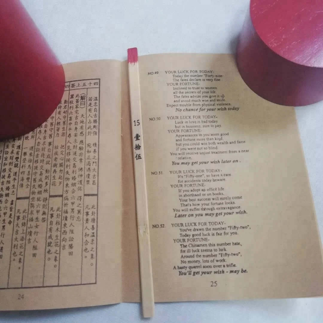 Mini 60pcs wooden fortune sticks box toy