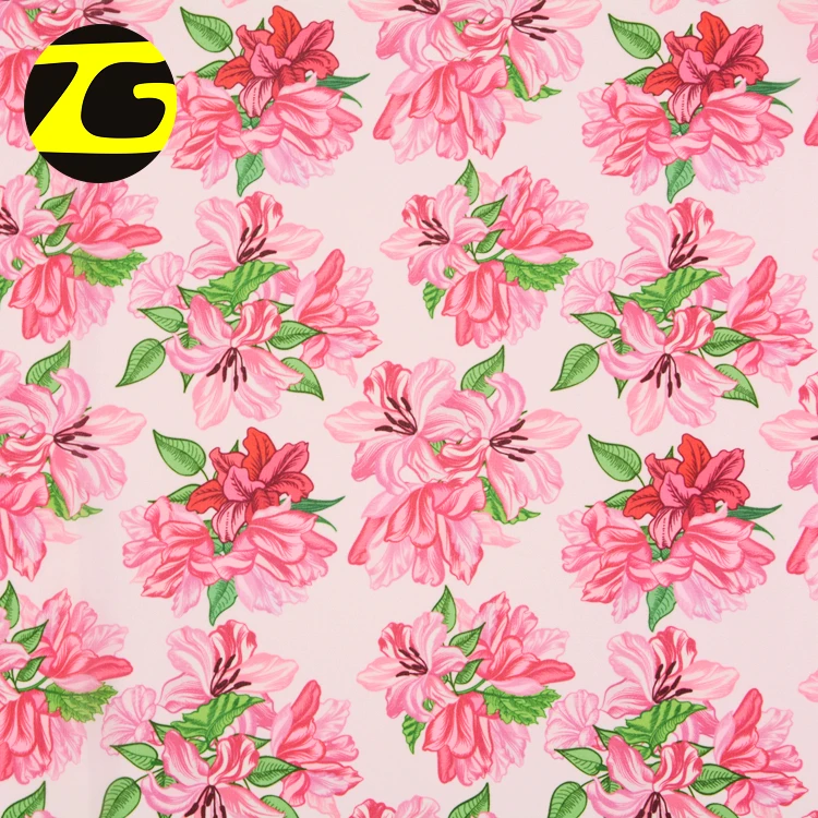 Garment dress floral design custom digital print fabric georgette chiffon fabric