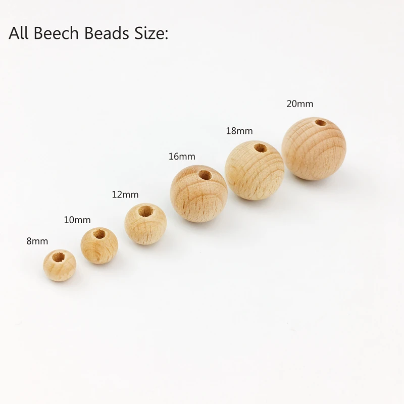 Бусины шестигранные из бука, 20 мм, 30 мм