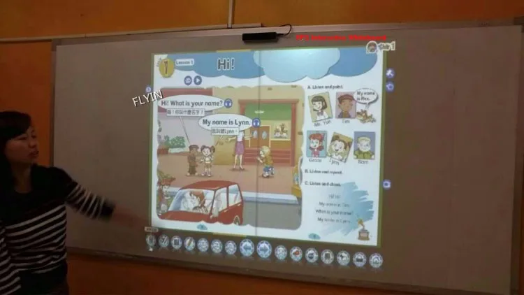 Gloview Portable Interactive Whiteboard,smart Board/ White Board High Gloss White Board Finger Interactive FP3  FLYIN (OEM)