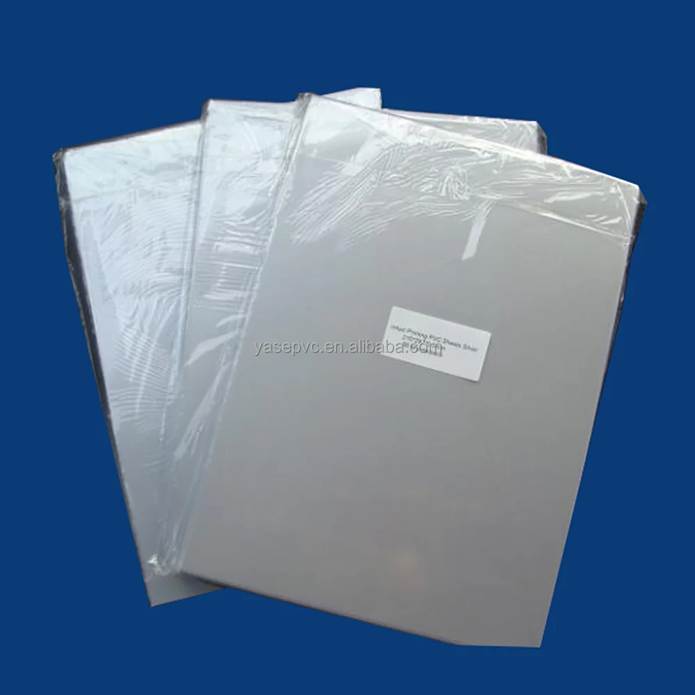 Pvc sheets silver transparent for Inkjet printers