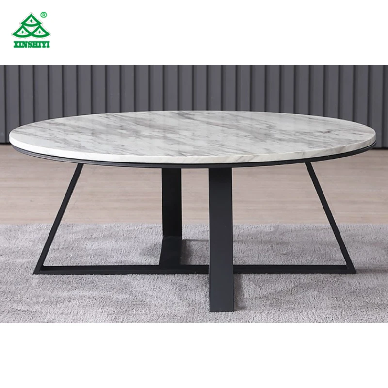 High Polish Marble Top Round Tea Table/Living Room Modern Design Coffee Table
