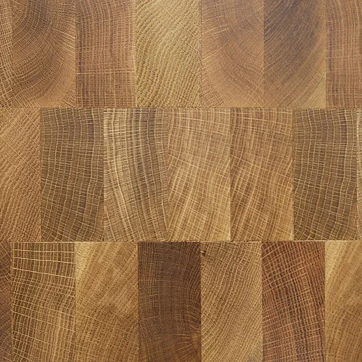 Natural Color Smooth European Oak Solid End Grain Wood Flooring