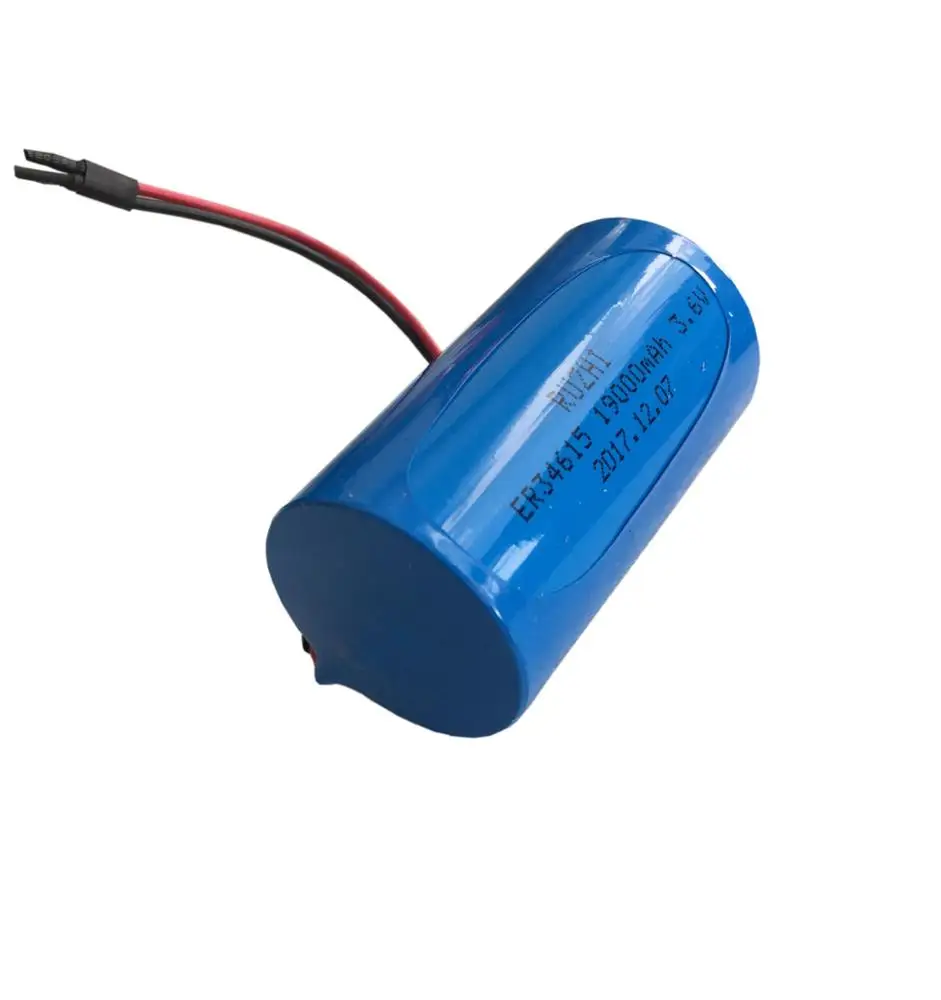3.6V 3.0V Li-SOCI2 19000mAh ER34615 lithium battery d cell for EPIRB PLB Battery Replacement