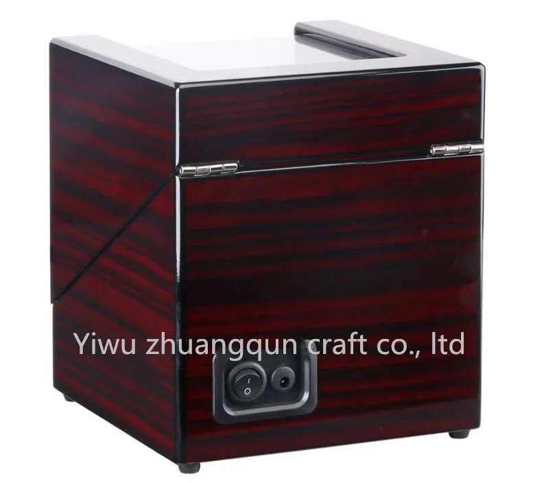 Wholesale 2 Colors Ebony Paint Single Winder 2 Slot Rotating Motor Watch Box