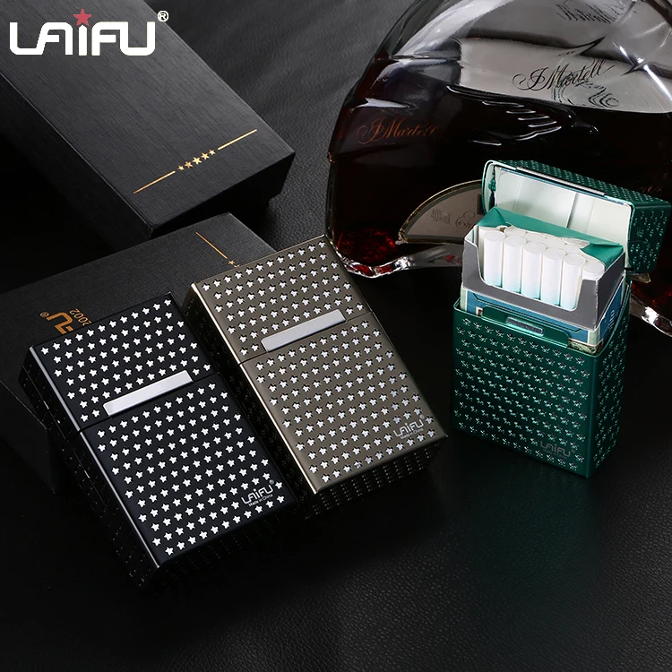 2017 China hot cigarette box hollow metal 20 cigarette packs 010050a