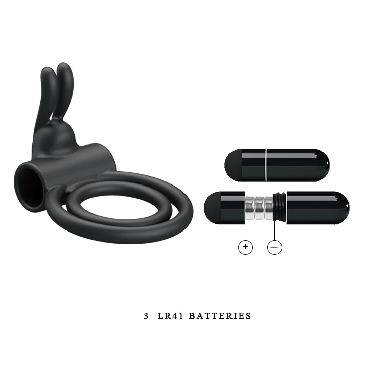 Silicone Vibrating Rabbit Sex Cock Penis Ring male sex toy