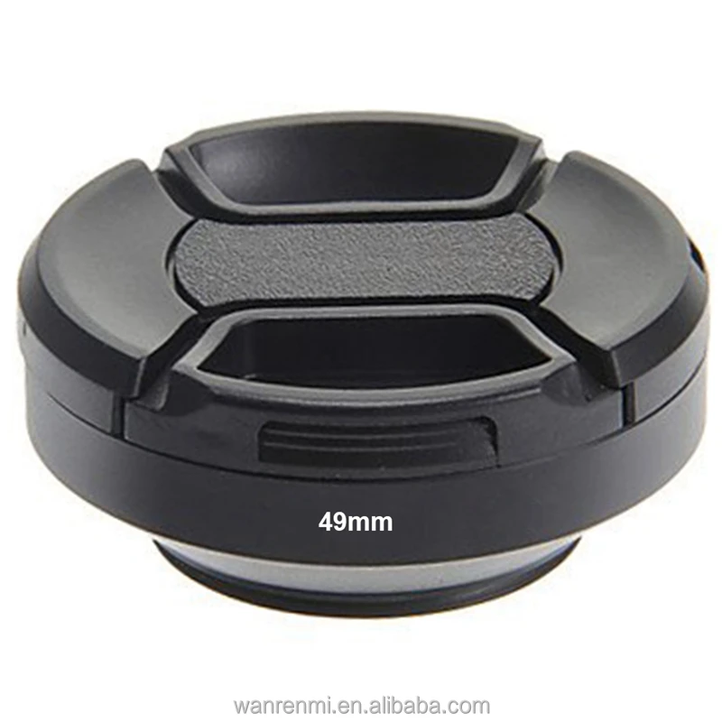 49mm Metal Wide Angle Lens Hood With 49mm Lens Cap Set Kit for 49mm Filter Thread For Camera Lens