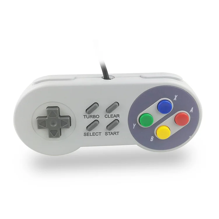 New sale gamepad Mini wired portable game console for gameboy play SNES joystick USB controller