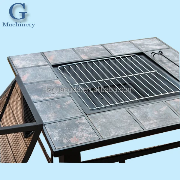 
Hot sale multi-function fire pit table charcoal barbeque fire pit table for home outdoor 