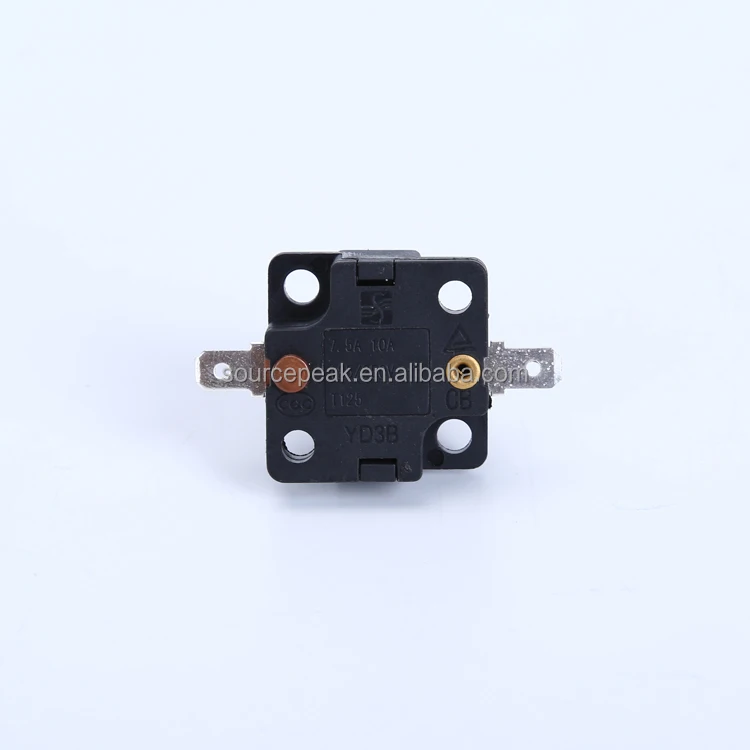 10A 125/250VAC Household Appliances Black Push Button Electric Safety Switch