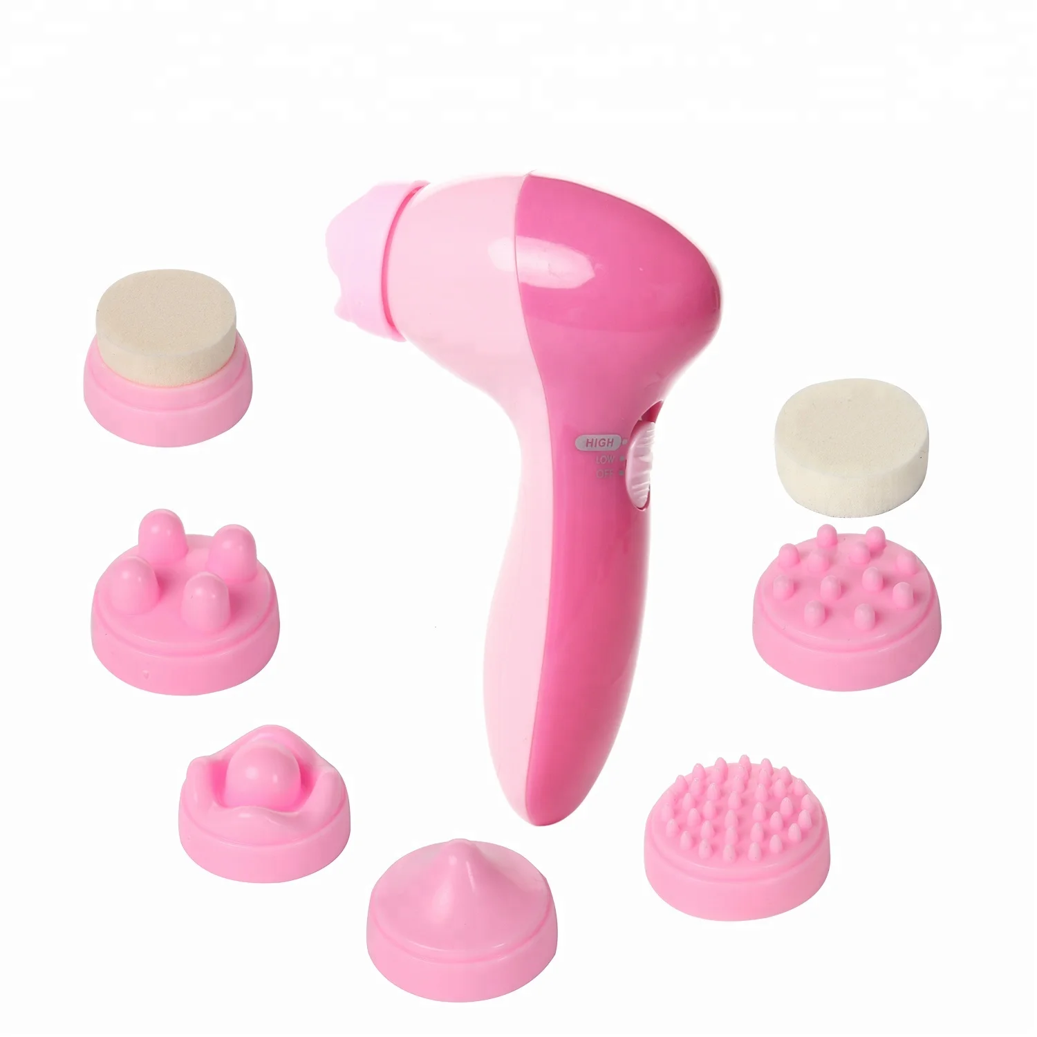 Electric skin care facial cleaning brush with sponge vibrating head face cleaning machine AE-878