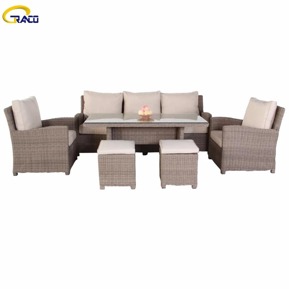 
Hot sale custom furniture outdoor garden patio wicker sofa set 