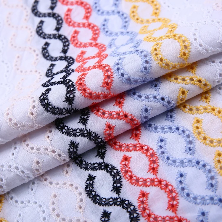 Новый дизайн, Джерси, женские платья, хлопковая вышитая ткань, вышивка для одежды