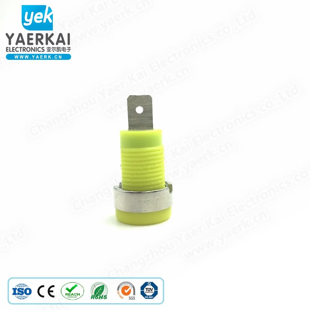 YAERK 4mm binding post connector audio banana panel mount female jack