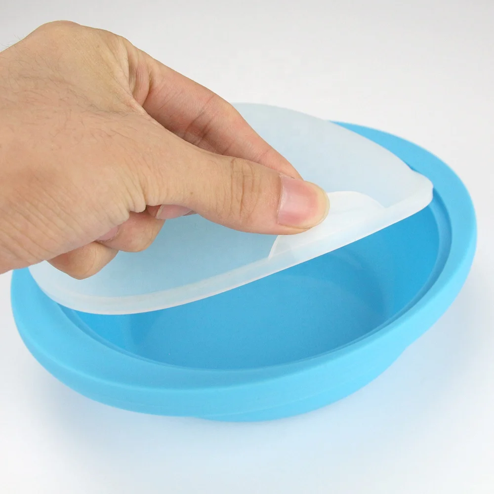 Кухонная посуда для микроволновой печи без бисфенола А, безопасная силиконовая круглая чаша, сковорода для выпечки, пароварка, плита с крышкой