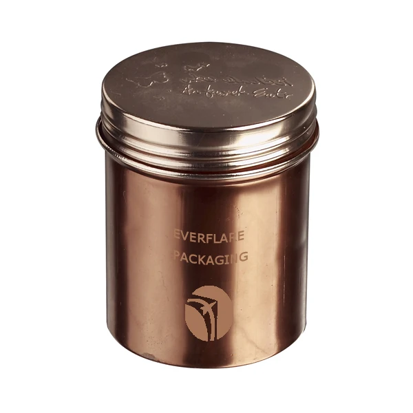 2023 best selling empty aluminum box  jar talc powder container