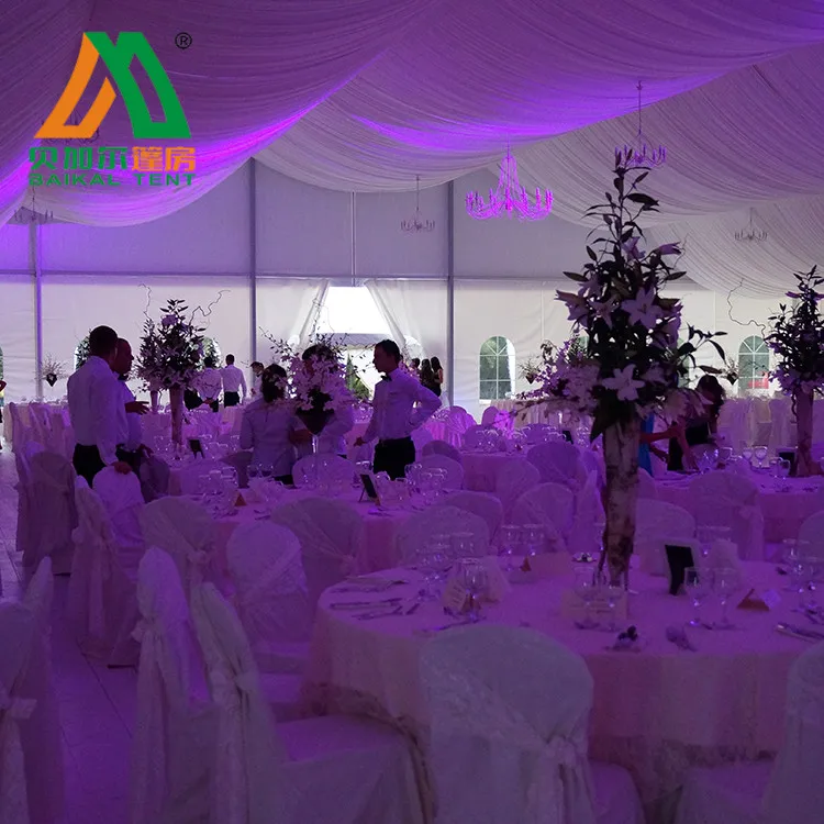 100 People Wedding Tent for Party Marquee with Nice Decoration Liner