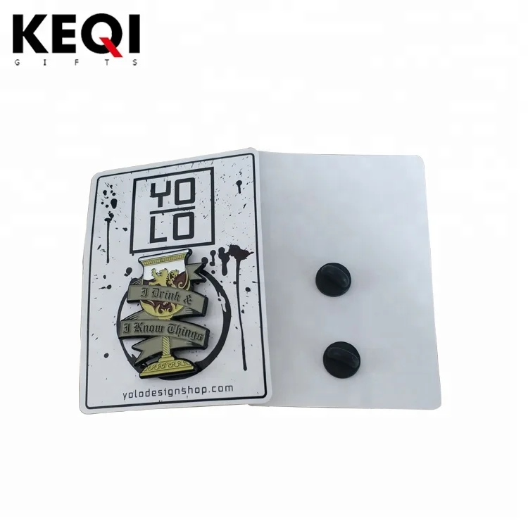 Wholesale custom logo lapel pin backing card