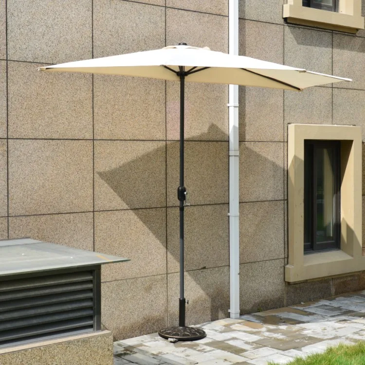 Beige Wall parasol/250 cm Outdoor umbrella/one side Small umbrella