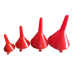 red/blue plastic 4pcs set oil funnel for kitchen tool