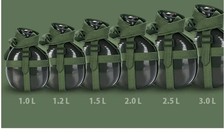 Военный Камуфляжный алюминиевый чайник зеленая бутылка для питьевой воды кемпинга
