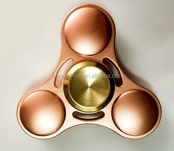 2017 Newest 2 Colors Rainbow Titanium Alloy Pocket toys Tri Hand Spinner