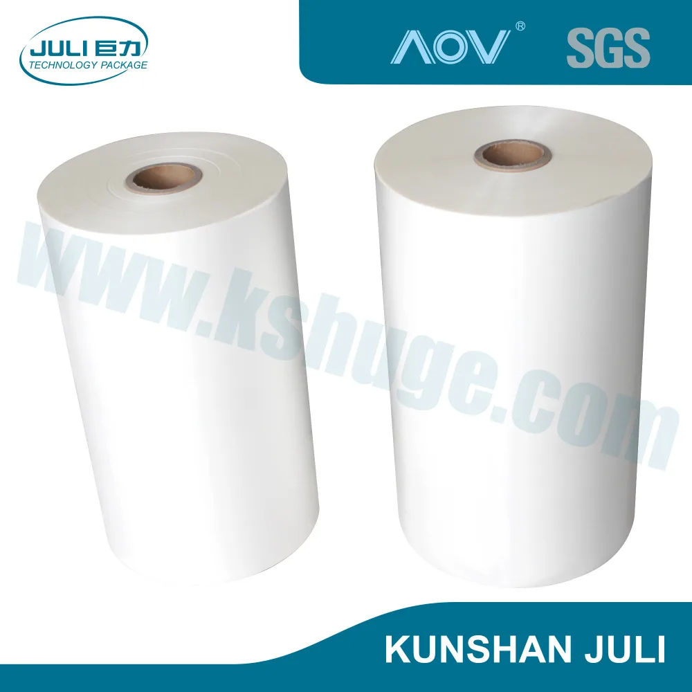 High glossy transparent EVA glue PET polyester lamination film roll
