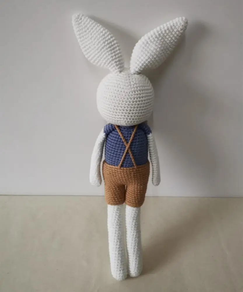 2019 Amazon Top Seller High Quality 100% Handmade Baby Crochet Bunny Stuffed Amigurumi Toys HB-004