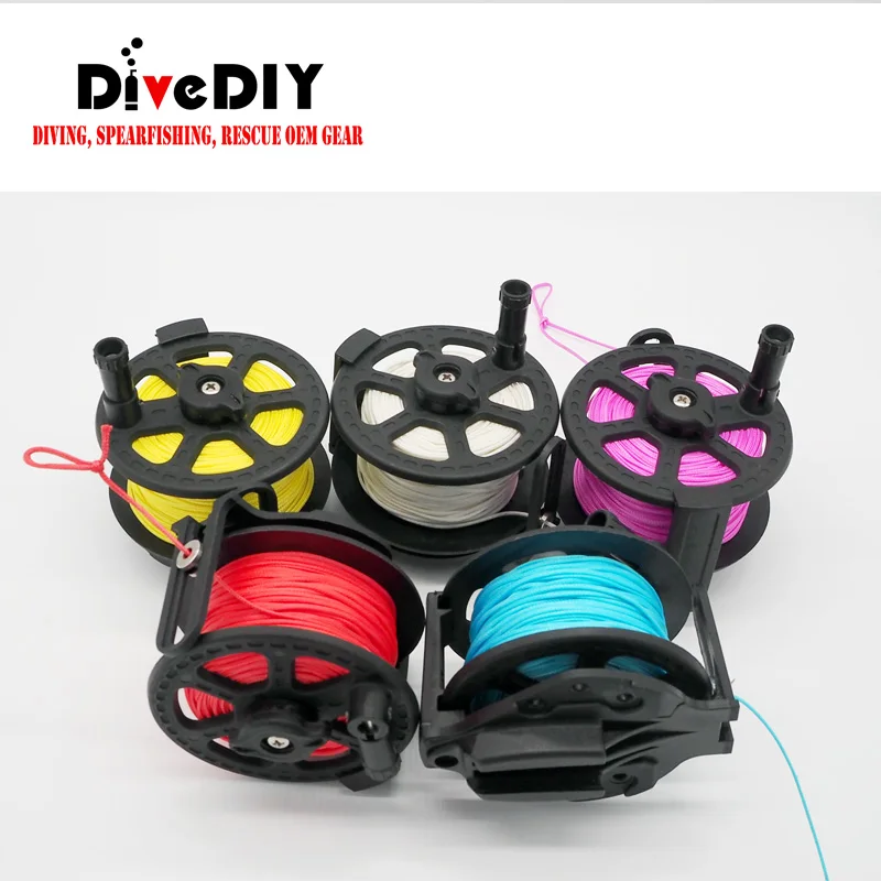 High Capacity 2mm Dyneemaline spearfishing reel with flat/round line