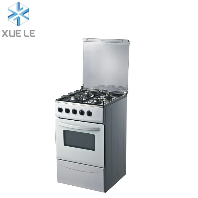 4 Burners Glass Cover Stainless Steel Free Standing Gas Oven