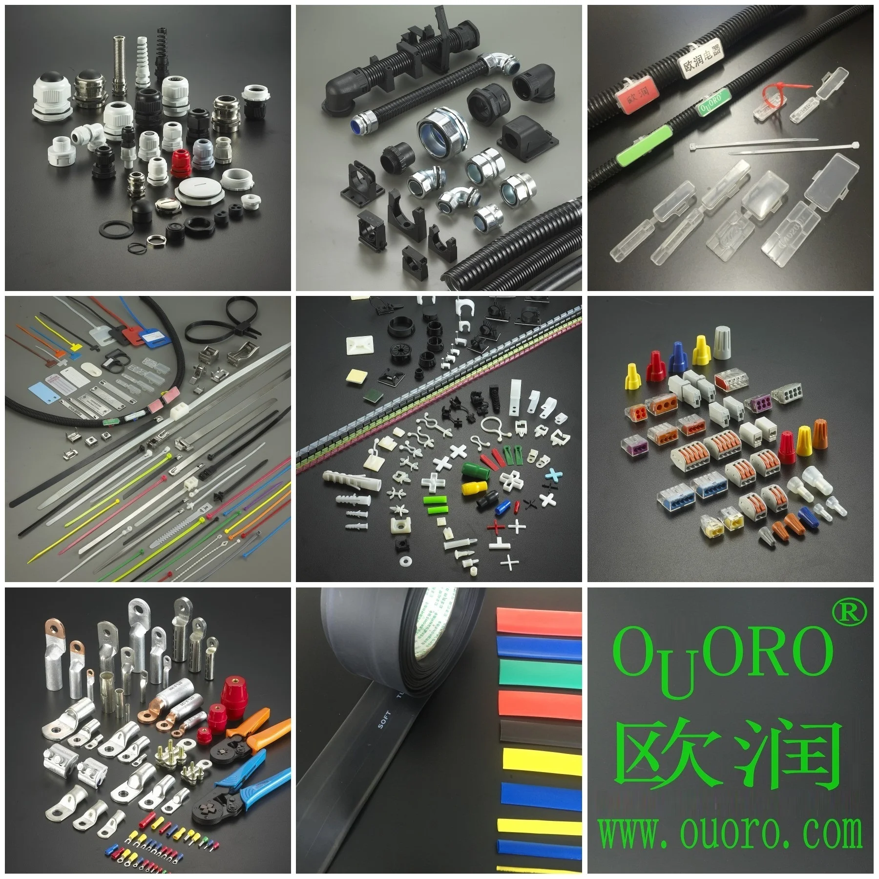 OUORO 4020 Waterproof plastic cable tie marker box marker cable ties