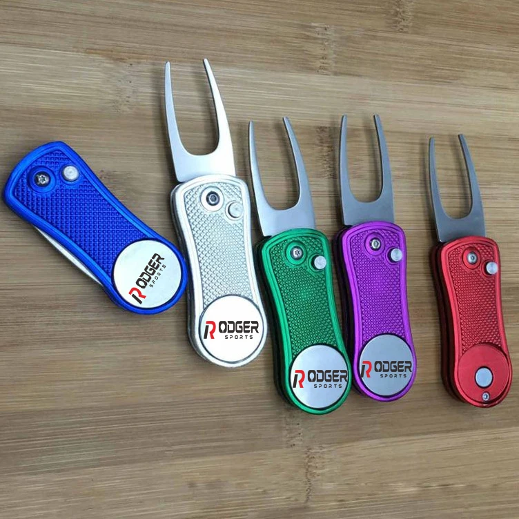 
Colorful Retractable Golf Divot Repair Tool with Custom Magnetic Ball Marker 