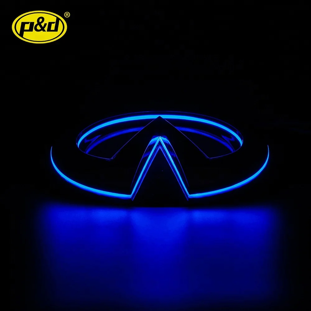 5D серебристый и черный светодиодный логотип значок для Infiniti Q50