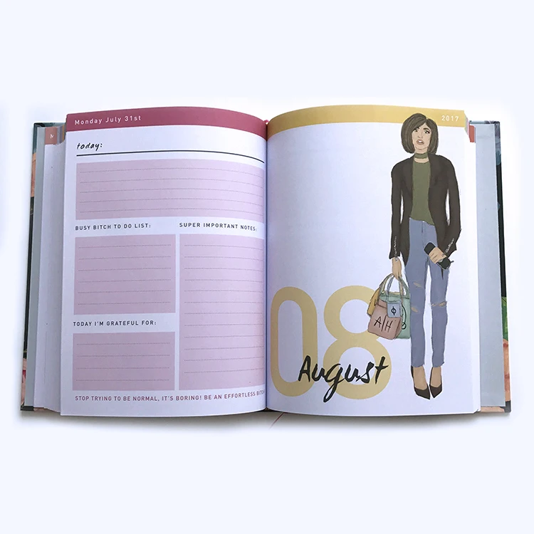 Custom Cheap Professional Hardcover Notebooks / Diary Book Printing Service