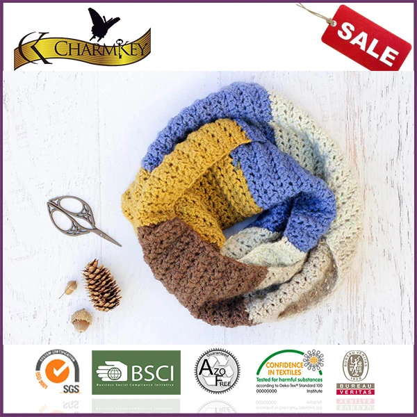 Charmkey crochet yarn sweet roll color gradient yarn wool scarf cake yarn