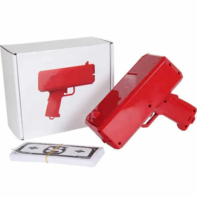 Plastic cool rain cash shooting cannon shooter player party money spray gun