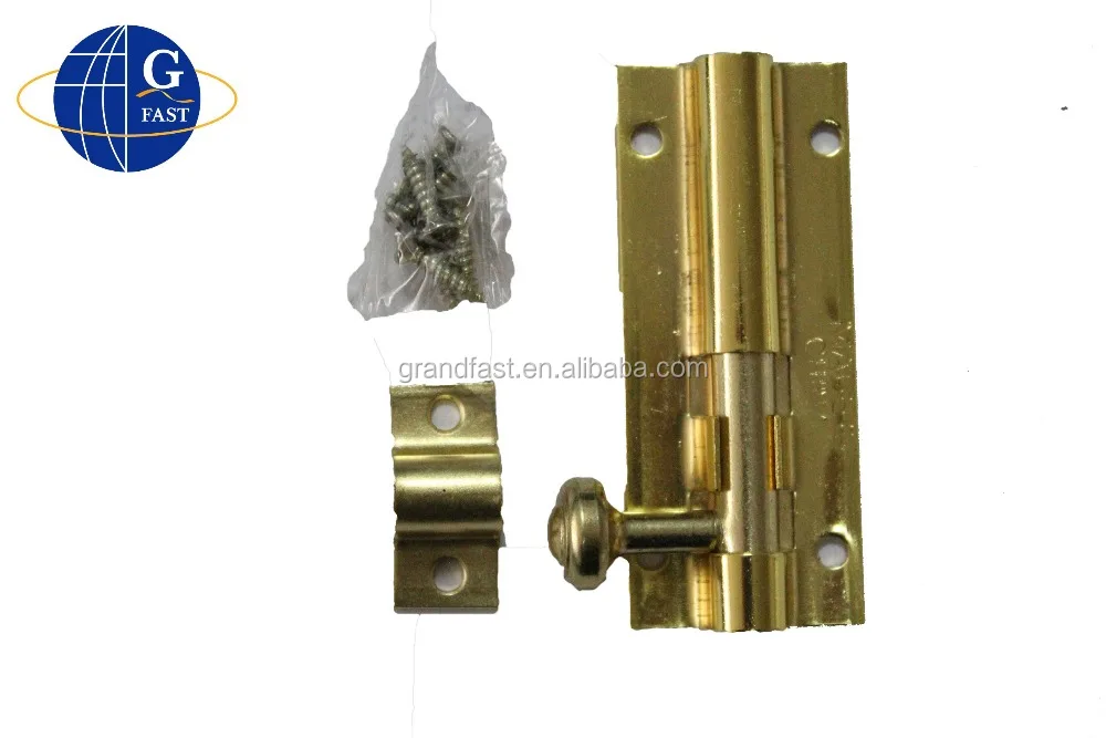 
Brass plated tower bolt 