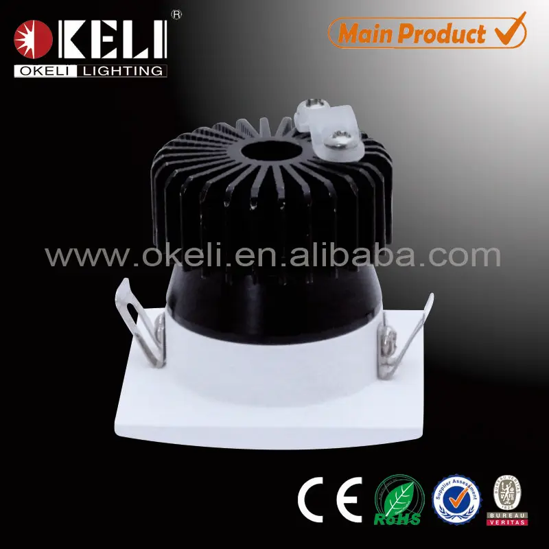 OKELI Pure aluminum 3w mini led spot light square and Round Shape Small size Recessed COB Led Down Light Factory Price